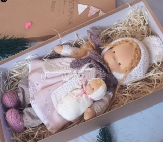 Handmade Plush Doll Golden Curly Girl Finished Product (Option: I)