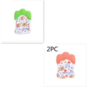 Baby teether baby anti-bite silicone molar gloves children's sound toys (Option: SetL-Q1pcs)