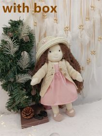 Handmade Plush Doll Golden Curly Girl Finished Product (Option: A1 with box)