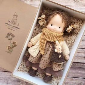 Handmade Plush Doll Golden Curly Girl Finished Product (Option: G)