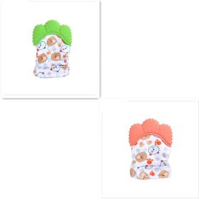 Baby teether baby anti-bite silicone molar gloves children's sound toys (Option: SetC-Q1pcs)