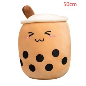 Cute Fruit Drink Plush Stuffed Soft Strawberry Milk Tea Plush Boba Tea Cup Toy Bubble Tea Pillow Cushion Kids Gift (Option: Triangle-50CM)