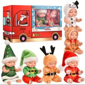 4 Inch Mini Baby Doll Set Of 6 Pieces Realistic Reborn Baby Doll-Baby Gifts For Boys And Girls From 3 Years Old Birthday Gifts (Option: 6pack)