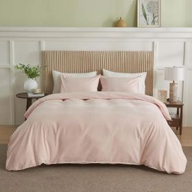 Serta Simply Clean Solid Duvet cover QUEEN (Color: Pink, size: Queen)