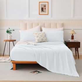 four-piece bed set, K (Color: White)