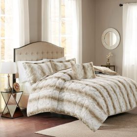 4PC Faux Fur Comforter Set (Color: as Pic)