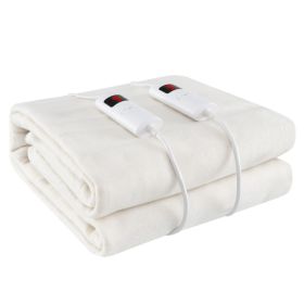 Machine Washable Electric Bed Warmer with Dual Controller 9 Heat Setting and 9-Hour Auto Off and Overheat Protection (size: Full Size)