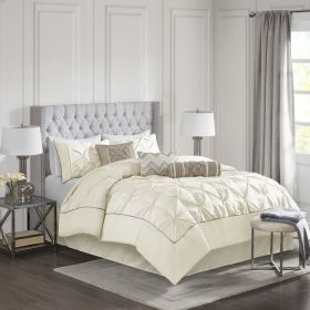 7 Piece Tufted Comforter Set (Color: as Pic)
