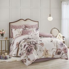 8 Piece Cotton Printed Comforter Set (Color: as Pic)