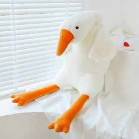 Cute Big White Geese Pillow Plush Toy (Option: White Big White Geese-90CM)